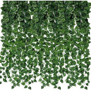 CEWOR 24 Pack 173ft Artificial Ivy Greenery Garland, Fake Vines Hanging Plants